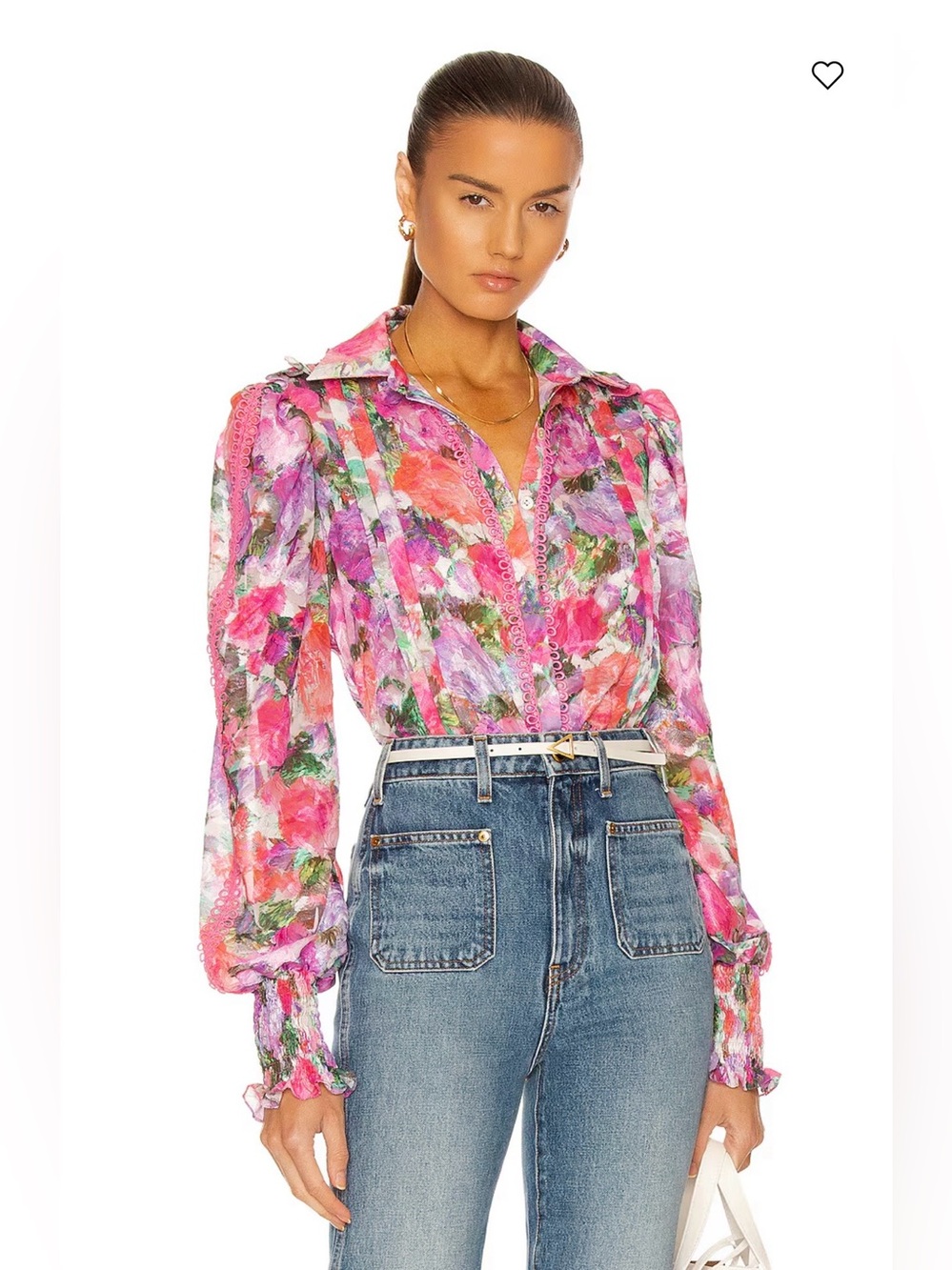 PatBO Blossom Button Front Blouse Size 6